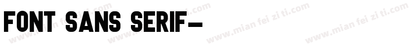 font Sans Serif字体转换